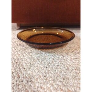 Vintage Anchor Hocking Pie Plate Amber Glass Baking Dish